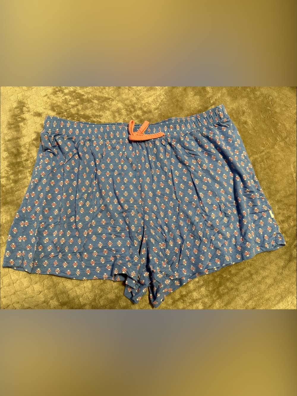 J+B Women’s Blue & Pink Flower Pajama Shorts-Sz Sm